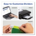 Office Jansan | Avery 11906 Insertable 5-Tab 11-1/8 in. x 9-1/4 in. Big Tab Plastic Dividers with Two Pockets - Multicolor (1-Set) image number 3