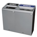 Trash & Waste Bins | Rubbermaid Commercial 1961629 33 Gallon Configure 1 Stream Mixed Recycling Waste Receptacle - Gray image number 2