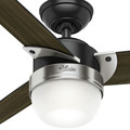 Ceiling Fans | Hunter 59228 48 in. Contemporary Flare Ceiling Fan with Light and Remote (Matte Black) image number 3