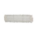 Mops | Boardwalk BWK1636 36 in. x 5 in. Disposable Cotton/Synthetic Dust Mop Head With Sewn Center Fringe - White image number 0
