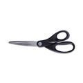 Office Jansan | Universal UNV92009 8 in. Long 3.75 in. Cut Length Stainless Steel Office Scissors - Black Straight Handle image number 0