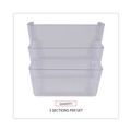 Office Jansan | Universal UNV53682 3-Pocket Wall File Starter Set - Letter Size, Clear (1-Set) image number 3