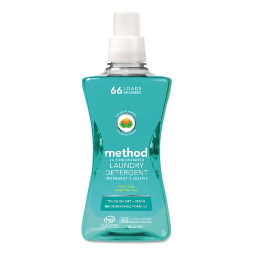 Cleaning & Janitorial Supplies | Method 01489 53.5 oz 4X Concentrated Laundry Detergent - Beach Sage (4/Carton) image number 0