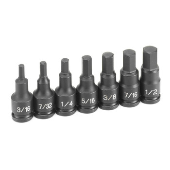Grey Pneumatic 1297H 3/8 in. Drive 7-Piece Hex Driver Set