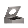 Trash & Waste Bins | Rubbermaid Commercial FGSC14EPLSM 16 gal. Designer Line Silhouettes Steel Waste Receptacle - Silver Metallic image number 2