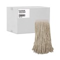 Office Jansan | Boardwalk BWK324C 24 oz. Premium Saddleback Head Cotton Fiber Mop Head - White (12/Carton) image number 2