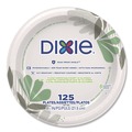 Labor Day Sale! Save $30 off $199! | Dixie UX9PATH Pathways Soak-Proof Shield 8.5 in. Diameter Mediumweight Paper Plates - Green/Burgundy (1000/Carton) image number 3