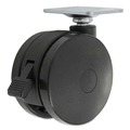 Office Chair Casters | Alera ALEHT3004 2 in. Wheel Grip Ring Stem Casters for Height-Adjustable Table Bases - Black (4/Set) image number 1