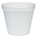 Food Trays, Containers, and Lids | Dart 8SJ12 8 oz. Squat Food Foam Containers - White (1000/Carton) image number 1
