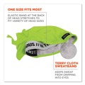 Cooling Gear | Ergodyne 12476 Chill-Its 6615 One Size Fits Most High-Performance Bandana Doo Rag with Terry Cloth Sweatband - Lime image number 2
