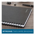 Office Jansan | Cambridge Limited 06100 11 in. x 8.5 in. 1-Subject Wide/Legal Rule Hardbound Notebook with Pocket - Black Cover (96 Sheets) image number 7