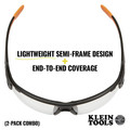 Safety Glasses | Klein Tools 60173 PRO Semi-Frame Safety Glasses Combo Pack image number 3