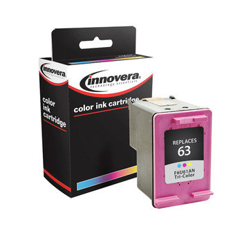 Factory Reconditioned Innovera IVR63TRI 165 Page-Yield Remanufactured Ink Replacement for 63 (F6U61AN) - Tri-Color