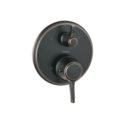 Fixtures | Hansgrohe 15753921 C Thermostatic Trim with Volume Control & Diverter (Rubbed Bronze) image number 0