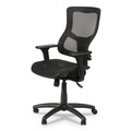  | Alera ALEELT4218S Elusion II Series Suspension Mesh Mid-Back Synchro Seat Slide Chair - Black image number 2