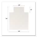 Cleaning & Janitorial Supplies | Deflecto CM1K232OCB 45 in. x 53 in. OceanMat Lipped Carpet Chair Mat - Clear image number 2