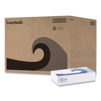 Boardwalk 2-Ply Office Packs Facial Tissue Flat Box - White (30/Carton)