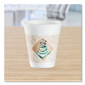 Cutlery | Dart 8X8G 8 oz. Cafe G Foam Hot/Cold Cups - Brown/Green/White (1000/Carton) image number 5