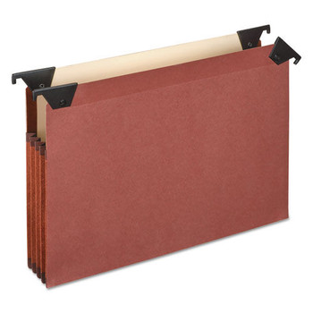 Pendaflex 3 Dividers 1/3-Cut Tabs Letter Size Premium Expanding Hanging File Pockets with Swing Hooks and Dividers - Brown (5/Box)