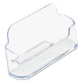 Bulk Savings Pricing 2 | Deflecto 70101 3.88 in. x 1.38 in. x 1.81 in. Plastic Horizontal Business Card Holder - Clear image number 1
