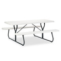 Office Jansan | Iceberg 65923 72 in. x 30 in. x 29 in. IndestrucTable Classic Rectangular Picnic Table - Platinum/Gray image number 0