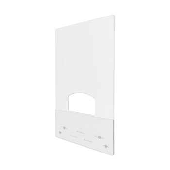 Deflecto 31.5 in. x 38 in. Polycarbonate Mounting Safety Barrier with Pass Thru - Clear (2/Carton)
