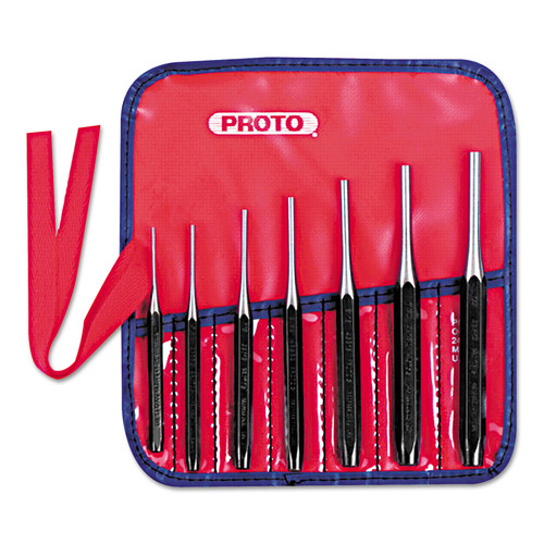 Chisels Files and Punches | Proto J48007 7-Piece Super-Duty Drive Pin Punch Set image number 0
