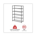  | Alera ALESW664818BL NSF Certified 6-Shelf 48 in. x 18 in. x 72 in. Wire Shelving Kit - Black image number 7