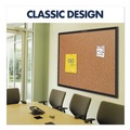Office Jansan | Quartet 2303B 36 in. x 24 in. Classic Series Cork Bulletin Board - Tan Surface, Black Aluminum Frame image number 4