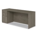 Office Desks & Workstations | Alera AE1NZK-UF2472S TOM 72 in. x 24 in. x 29 in. Seville Series Credenza with Left Pedestal - Walnut image number 2