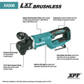 Right Angle Drills | Makita XAD06T 18V LXT Brushless Lithium-Ion 7/16 in. Cordless Hex Right Angle Drill Kit with 2 Batteries (5 Ah) image number 9