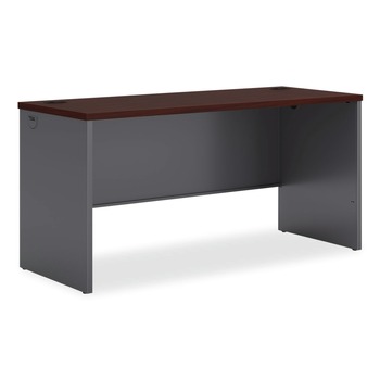 HON 60 in. x 24 in. x 29.5 in. 38000 Series Desk Shell - Mahogany/Charcoal