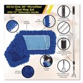 Mops | Gritt Commercial GRI17436T 36 in. x 5 in. Microfiber Head 40 in. to 72 in. Silver Aluminum Handle Dust Mop with Telescopic Handle - Blue (1-Kit) image number 1