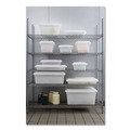  | Rubbermaid Commercial FG350900WHT 3.5 Gallon 18 in. x 12 in. x 6 in. Food Tote Box - White image number 3