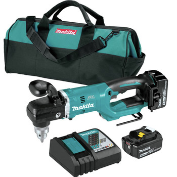 Makita XAD05T 18V LXT Brushless Lithium-Ion 1/2 in. Cordless Right Angle Drill Kit with 2 Batteries (5 Ah)