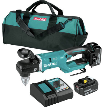 DRILLS | Makita XAD05T 18V LXT Brushless Lithium-Ion 1/2 in. Cordless Right Angle Drill Kit with 2 Batteries (5 Ah)