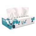 Cleaning & Janitorial Supplies | Livi VPG Select 11513 2-Ply Flat Box Facial Tissue - White (30 Boxes/Carton) image number 1