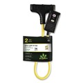 Office Electronics & Batteries | GoGreen Power GG-12402 Portable Tri-Tap with GFCI, 3 Outlets, 2 ft Cord, Yellow image number 0