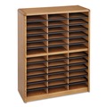  | Safco 7121MO 36 Section 32.25 in. x 13.5 in. x 38 in. Steel/Fiberboard Literature Sorter - Oak image number 0