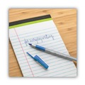 Office Jansan | BIC GSMG11 BLU Round Stic Grip Xtra Comfort Medium 1.2 mm. Stick Easy-Glide System Ballpoint Pen - Blue Ink/Gray/Blue Barrel (1-Dozen) image number 4