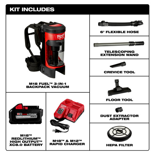 Milwaukee M18 Fuel Backpack Vacuum Sale 