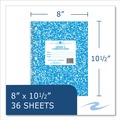 Notebooks & Pads | Roaring Spring 10102 10.5 in. x 8 in. 36-Sheets Wirebound Grade School Composition Notebook - Blue Marble Cover (48/Carton) image number 4