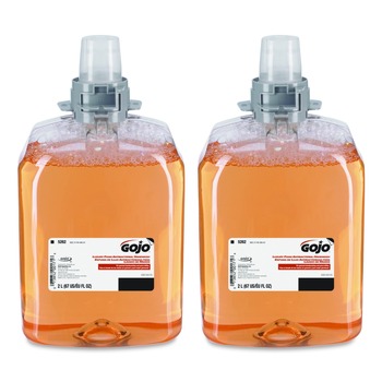 GOJO Industries 5262-02 2,000 mL Luxury Foam Antibacterial Handwash Refill - Fresh Fruit Scent (2/Carton)