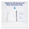 Office Jansan | Avery 09301 3 EZD Rings 1 in. Capacity 11 in. x 8.5 in. Durable View Binder with DuraHinge - White image number 3