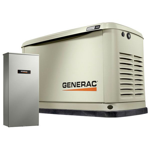 Standby Generators | Generac 70301 Guardian Series 9/8 KW Air-Cooled Standby Generator with Wi-Fi, Aluminum Enclosure, 16 Circuit LC NEMA3 image number 0