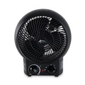 Space Heaters | Alera ALEHEFF10B 1500 Watts 8.25 in. x 4.37 in. x 9.5 in. Heater Fan - Black image number 0