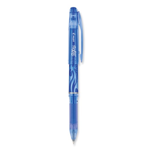 Bulk Savings Pricing 1 | Pilot 31574 FriXion Stick Extra-Fine 0.5 mm Blue Ink Point Erasable Gel Pen - Blue/Silver/Transparent Blue Barrel (1-Dozen) image number 0