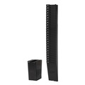 Office Jansan | LZB 25-9EX 25 Pocket Holds 9 in. Plastic Expandable Time Card Rack - Black image number 2