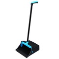 Cleaning Cloths | Impact T0011-01 12.32 in. Wide 31.84 in. Aluminum Handle Plastic LobbyMaster Dust Pan - Blue/Black (6/Carton) image number 0