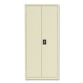 Office Filing Cabinets & Shelves | Alera 25769 30 in. x 15 in .x 66 in. 4 Shelves Economy Assembled Storage Cabinets - Putty image number 0